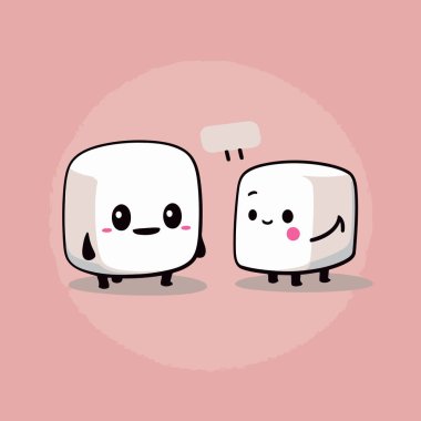 Tatlı çizgi film şekerlemeleri. Düz biçimli vektör illüstrasyonu.