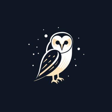Baykuş logosu tasarım şablonu. İş tasarımınız için vektör illüstrasyonu.