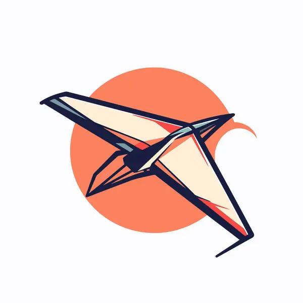 Hang Glider Icon Vector Illustration Flat Design Style — Stock Vector