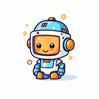 Sevimli astronot karakter vektör çizimi. Tatlı kozmonot..