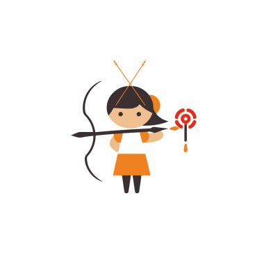 Archery icon on background for graphic and web design. Creative illustration concept symbol for web or mobile app clipart