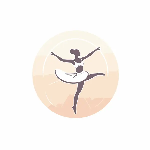 Ballet Danser Vector Icoon Ballet Ballerina Illustratie Ballet Symbool — Stockvector