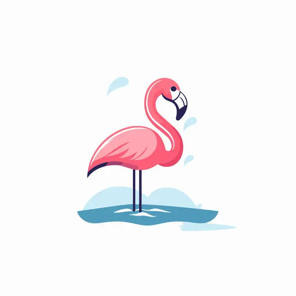 Flamingo Vector Illustration Flamingo Icon Tropical Bird — Stock Vector