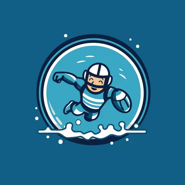 Water Scuba Diver Logo Water Scuba Diving Vector Logo — Stock Vector