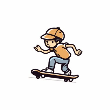 Kaykaylı kaykaycının vektör çizimi.