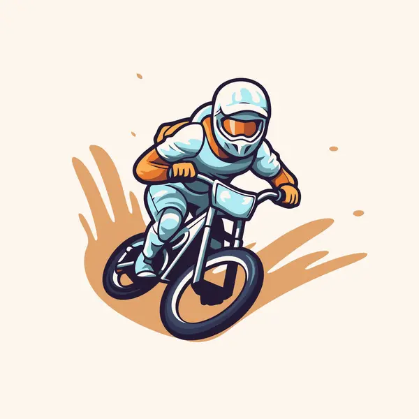 Mountain Biker Mascot Vector Illustration Your Graphic Design — Stock Vector