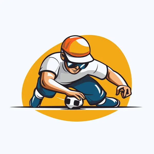Soccer Player Ball Vector Illustration Soccer Player Ball — Stock Vector