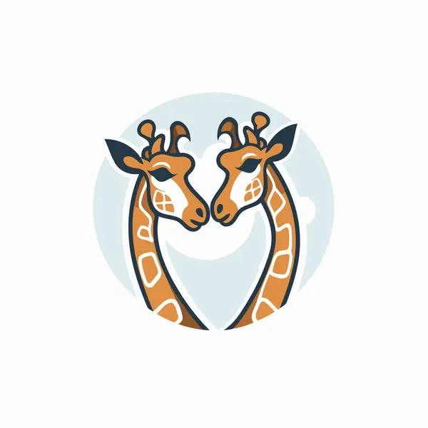 Zürafa Logosu Bir Zürafa Kafasının Vektör Çizimi — Stok Vektör