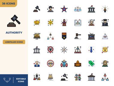 Otorite için hassas tasarlanmış 36 Düz Çizgili Renk vektör simgesi, 128x128 PIXEL olağanüstü açıklık ve ölçeklenebilirlik için mükemmel çözünürlük.