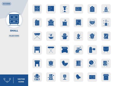 Bu koleksiyon, dijital tasarım için 128x128 biçiminde optimize edilmiş, Küçük temaya uygun 36 doldurulmuş PIXEL mükemmel vektör simgelerini içerir..