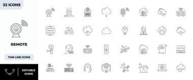 32 PIXEL mükemmel vektör simgesinin yer aldığı son teknoloji ürünü paket, gelecek nesil arayüzler için 128x128 'de Minimal Line biçiminde oluşturulmuş, Uzak' dan esinlenilmiş,.