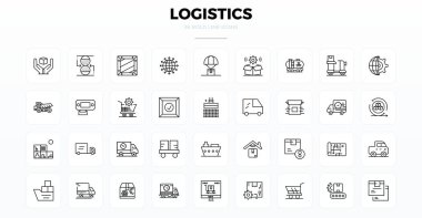 36 PIXEL mükemmel vektör simgelerinden oluşan ayırt edici paket Lojistik 'ten esinlenilmiştir. Hatırlanabilir marka deneyimleri için 128x128 Bold Outline biçiminde üretilmiştir..