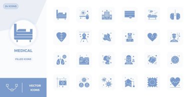 Medikal için 24 PIXEL mükemmel vektör simgesi tasarlandı. İstikrarlı görsel mükemmellik için 128x128 biçiminde dağıtıldı..