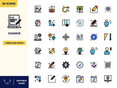 Değişim için hassas tasarlanmış 36 Düz Çizgili Renk vektör simgesi, 128x128 PIXEL olağanüstü berraklık ve ölçeklenebilirlik için mükemmel çözünürlük.