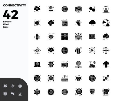 Kusursuz tasarlanmış 42 Glyph Bağlantı için vektör simgeleri, 128x128 PIXEL olağanüstü açıklık ve ölçeklenebilirlik için mükemmel çözünürlükte dizayn edildi.