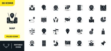 Glifi temsil eden 28 vektör simgesinin nihai koleksiyonu Estetik dolu, 128x128 PIXEL ile optimize edilmiş azami etki için mükemmel çözünürlük.