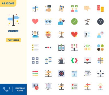 Bu Seçim vektör simgesi paketi 128x128 PIXEL mükemmel formatta 42 düz renk tasarımını içerir, dijital arayüzleri geliştirmek için mükemmeldir.