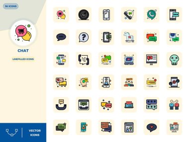 Chat 'ten esinlenerek 128x128 çözünürlükte 36 Hat Doldurulmuş PIXEL mükemmel vektör simgelerini keşfedin. Web ve uygulama arayüzleri için mükemmel.