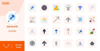 Flat tasarımında kızışmayı temsil eden 24 vektör simgesi oluşturuldu, 128x128 PIXEL fevkalade görsel kalite için mükemmel çözünürlük.