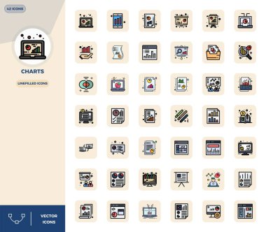 Güzelce hazırlanmış 42 Satır İçi doldurulmuş PIXEL çizelgeleri için mükemmel vektör simgeleri, platformlar arasında şaşırtıcı görsel tutarlılık için 128x128 çözünürlükte oluşturulmuş.