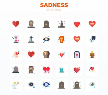 Flat 'te 30 vektör simgesinden oluşan dinamik bir set, 128 x 128 PIXEL dijital ürünler için mükemmel kalitede..