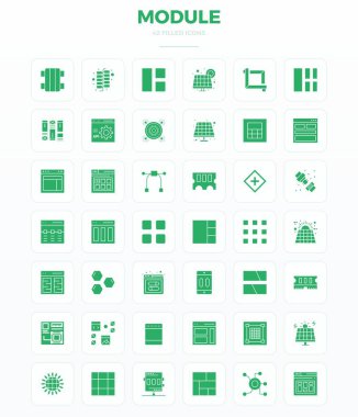 Modül için 42 SolidFill vektör simgesinin yüksek performanslı koleksiyonu, en uygun kullanıcı arayüzü tasarımı için 128x128 PIXEL ile tasarlanmıştır.