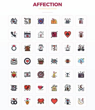 Sevgi için 42 Çizgi Doldurma vektör simgesinin yüksek performanslı koleksiyonu, 128x128 PIXEL ideal kullanıcı arayüzü tasarımı için tasarlanmıştır.