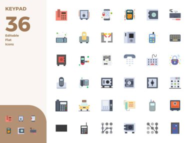Devrim niteliğindeki 36 PIXEL mükemmel vektör simgesi Keypad 'den esinlenilmiş, 128x128 ileri tasarım çözünürlükte düz formatta oluşturulmuş.