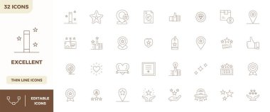 32 PIXEL mükemmel vektör simgelerinden oluşan devrim seti Mükemmel 'den esinlenilmiştir, en son tasarım için 128x128 çözünürlükte Minimal Line biçiminde yaratılmıştır..