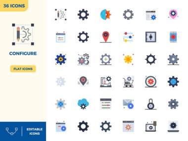 Düz Renk estetiğini temsil eden 36 vektör simgesinin nihai koleksiyonu, 128x128 PIXEL ile optimize edilmiş, maksimum etki için mükemmel çözünürlük.