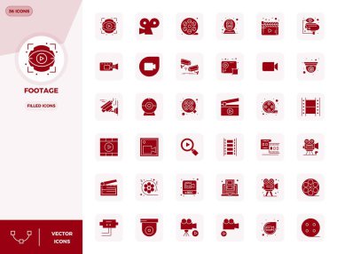 En uygun kullanıcı arayüzü tasarımı için 128x128 PIXEL mükemmel çözünürlükte tasarlanmış 36 adet doldurulmuş vektör simgesinin yüksek performanslı koleksiyonu.