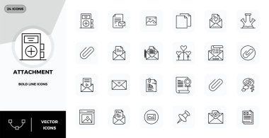 24 Kalın Hat PIXEL mükemmel simgesine sahip vektör paketi, eklenebilir ve yaratıcı tasarım çalışmaları için ideal 128x128 çözünürlükte iletilir..