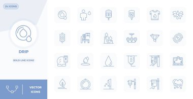 Projelerinizi Drip etrafında temalı 24 Kalın Satır vektör simgesi ile geliştirin, 128x128 PIXEL kusursuz çözünürlük temiz ve profesyonel tasarımlar için idealdir.