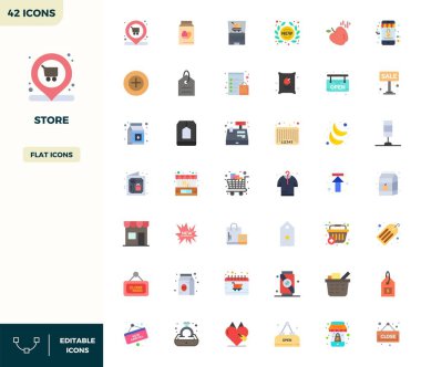Depo için 42 Düz Renk vektör ikonu içeren el yapımı koleksiyon, 128x128 PIXEL mükemmel çözünürlükte optimum dijital deneyimler için.