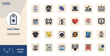 24 Satır İçi Dolu PIXEL mükemmel vektör simgelerinden oluşan endüstri öncü paket, optimum işleme ve kullanıcı arayüzü mükemmelliği için 128x128 boyutlarında.