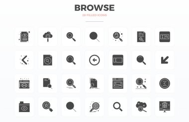 28 PIXEL mükemmel vektör simgelerinden oluşan gelişmiş bir koleksiyon Browse 'dan esinlenilmiş, 128' e 128 mükemmel görsel performans optimizasyonu ile doldurulmuş kabartmalı.