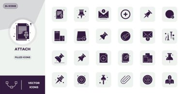 Eklenti için 24 doldurulmuş vektör simgesinden oluşan istisnai koleksiyon, 128x128 PIXEL mükemmel çözünürlük ve benzersiz görsel mükemmellik ve kullanılabilirlik için.