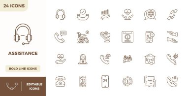 Yardım için titizlikle hazırlanmış 24 Ağır Hat vektör simgesi, 128x128 PIXEL mükemmel kalitede, uzlaşmaz tasarım standartları için.