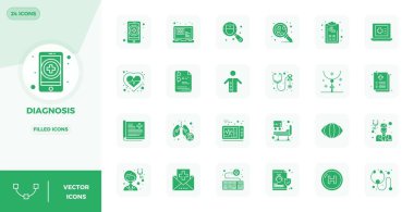 24 128x128 vektör simgesinden oluşan küratörlü paket PIXEL mükemmel berraklığa sahip tanı konseptleri etrafında dizayn edilmiş..