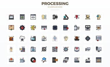45 Düz Hat Sanayi liderliğindeki paket PIXEL İşleme için mükemmel vektör simgeleri, en uygun işleme ve kullanıcı arayüzü mükemmelliği için 128x128 boyutunda.
