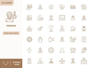 PIXEL kusursuz 128x128 çözünürlük profesyonel ve yaratıcı projeler için uygun olan 36 ölçeklenebilir Heavy Line vektör simgesi indir.