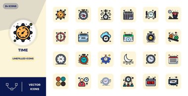 Zaman 'dan esinlenerek 24 Lineal Düz PIXEL mükemmel vektör simgesini keşfedin. Web ve uygulama arayüzleri için mükemmel.