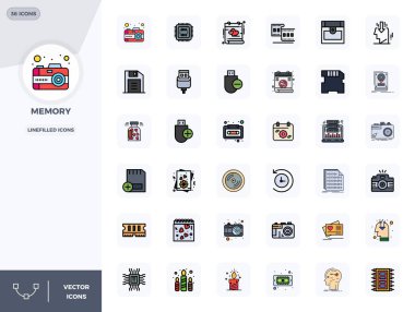 36 Satır Dolu PIXEL mükemmel vektör simgelerinden oluşan çok yönlü bir set, taşınabilir ve web uygulamaları için ideal Crisp 128x128 biçiminde sunulmuştur..