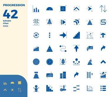 42 Glyph Doldurulmuş PIXEL mükemmel vektör simgelerinin kilidini aç, tüm aygıtlar boyunca kusursuz görüntü için 128x128 biçiminde optimize edilmiş,.