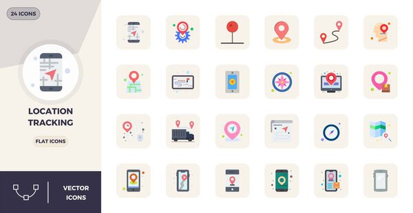 Красиво выполненные 24 PIXEL идеальные векторные иконки для отслеживания местоположения, созданные с разрешением 128x128 для потрясающей визуальной согласованности между платформами.