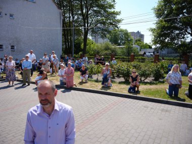 GDANSK, POLAND - 08 Haziran 2023: Orta Avrupa 'da Corpus Christi Katolik bayramı. Gdansk, Polonya.