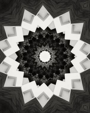 Soyut kaleydoskop arkaplanı. Güzel çok renkli kaleydoskop dokusu. Eşsiz kaleydoskop tasarımı.