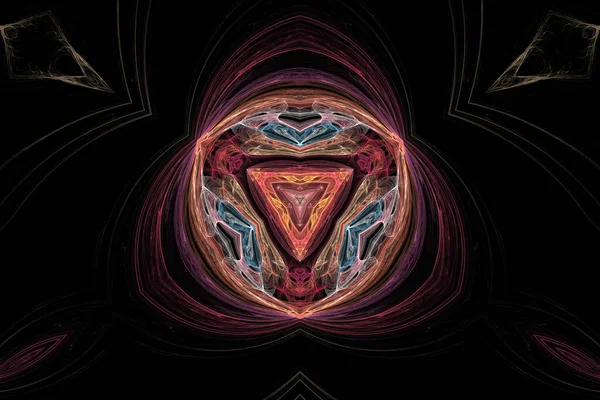 Abstracte Caleidoscoop Achtergrond Gemaakt Van Fractal Ontwerp Prachtige Multicolor Caleidoscoop — Stockfoto