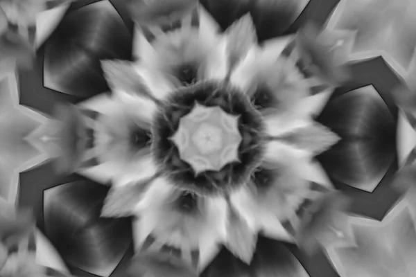 Abstrakt Kaleidoskopbakgrunn Laget Tilfeldige Blurybilder Vakker Kaleidoskopstruktur Unik Blomstermandala Design – stockfoto