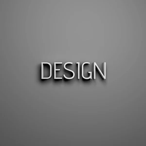 Simple Inscription Design Wall Dramatic Lighting Illustration — Stock Photo, Image